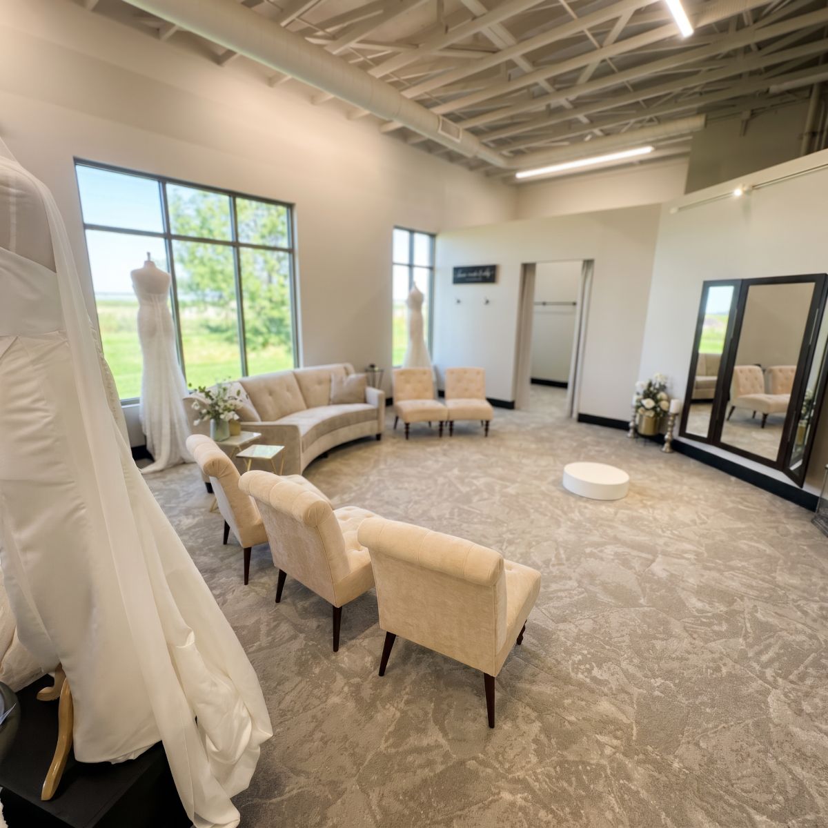 Commercial carpet tile flooring installed in a Coralville, Iowa business