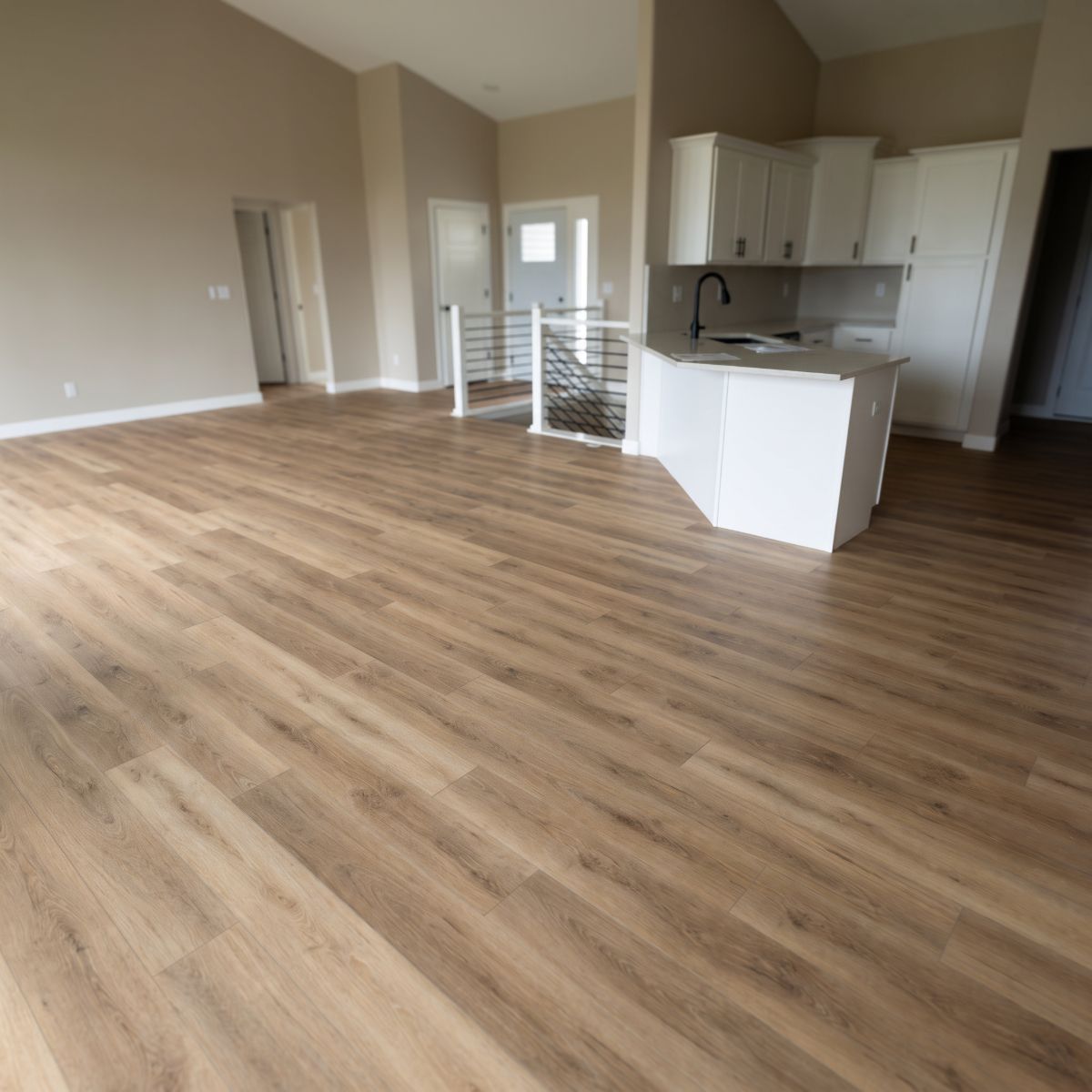 Luxury vinyl plank (LVP) flooring installed in a Cedar Rapids, Iowa home